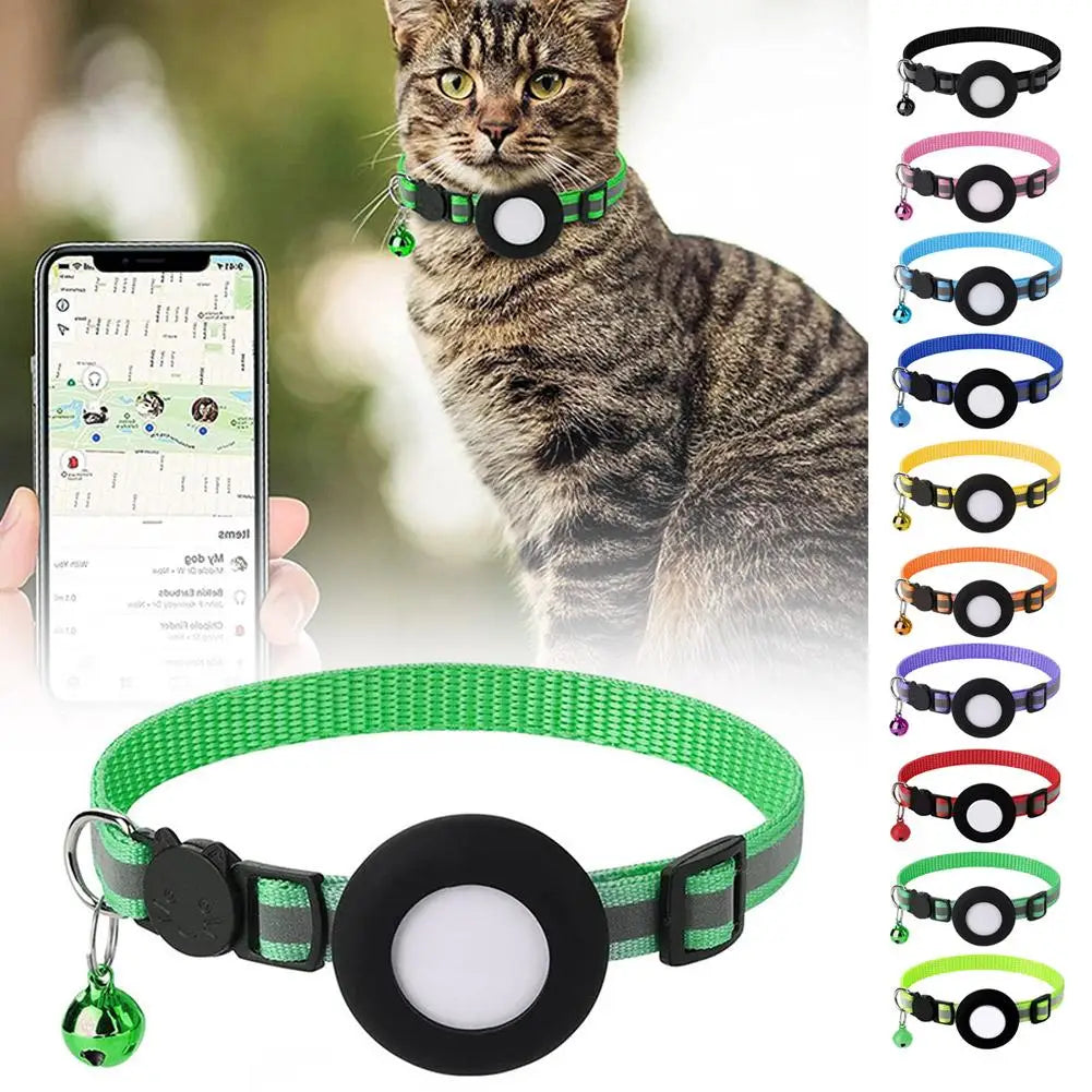 Cat Collar with Airtag Case
