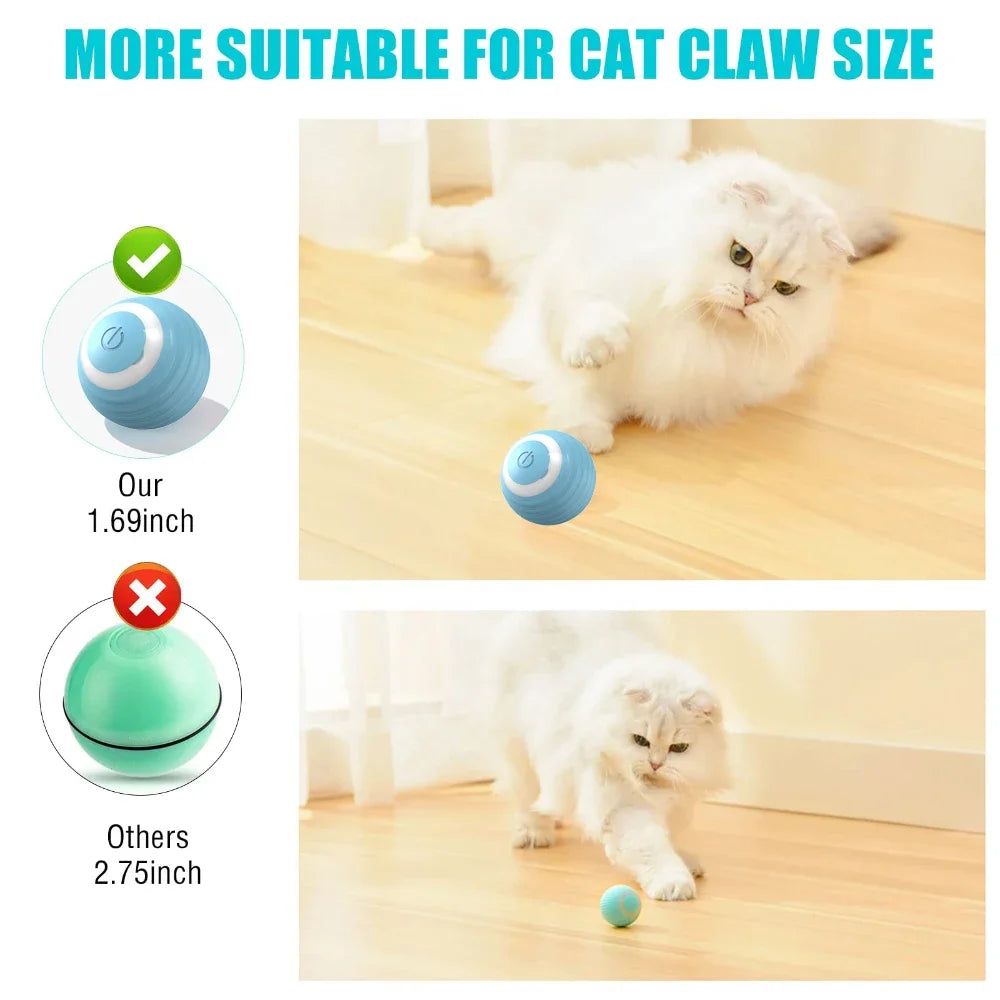 Interactive 360° Rotating Cat Toy Ball