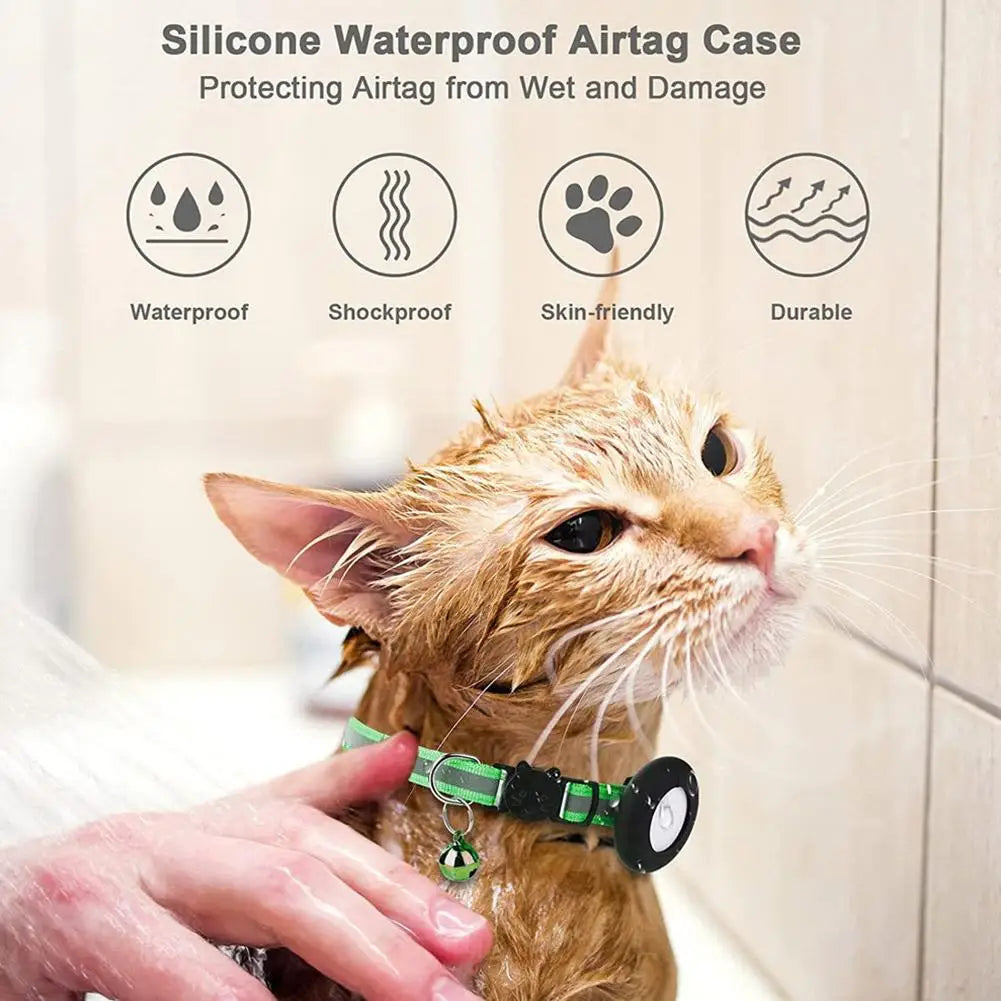 Cat Collar with Airtag Case