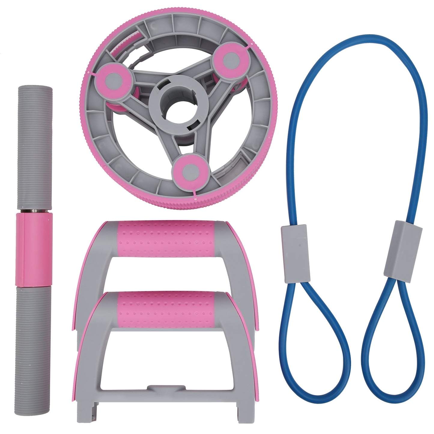 Ab Wheel & Pull Strap Fitness Set