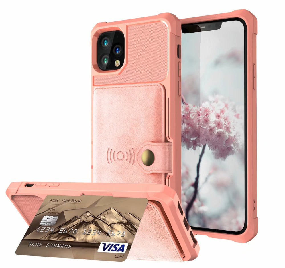 Magnetic Leather Wallet iPhone Case