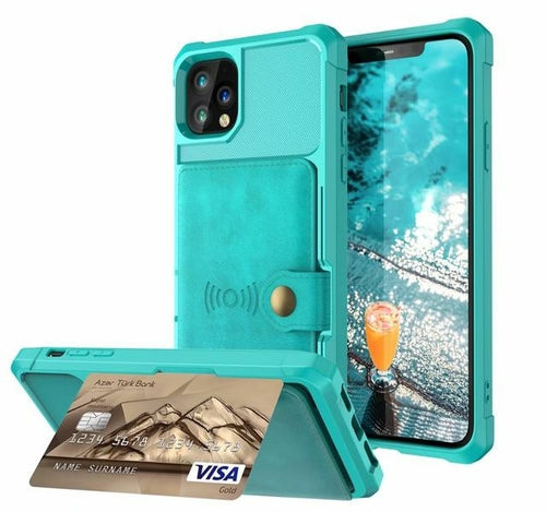 Magnetic Leather Wallet iPhone Case