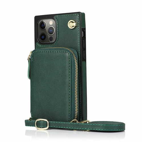 iPhone Crossbody Zipper Wallet Case