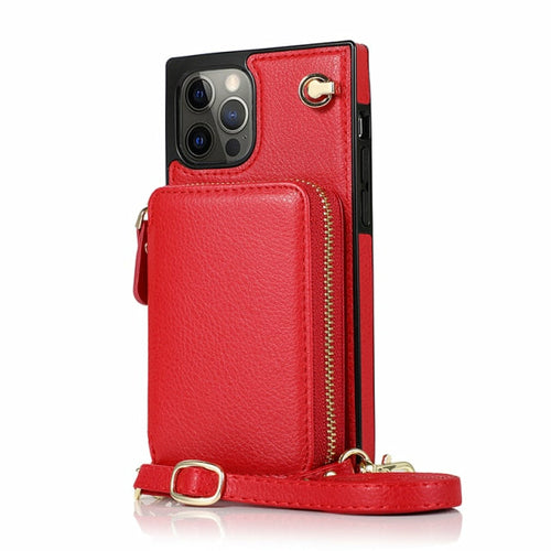 iPhone Crossbody Zipper Wallet Case