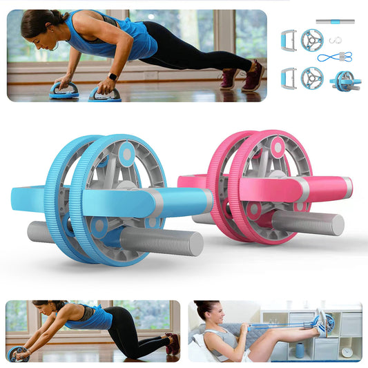 Ab Wheel & Pull Strap Fitness Set