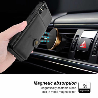 Magnetic Leather Wallet iPhone Case