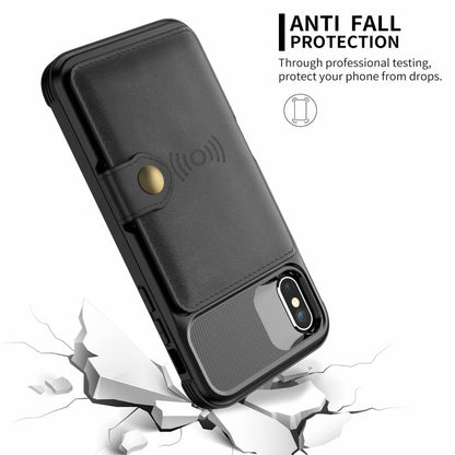 Magnetic Leather Wallet iPhone Case