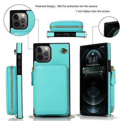 iPhone Crossbody Zipper Wallet Case
