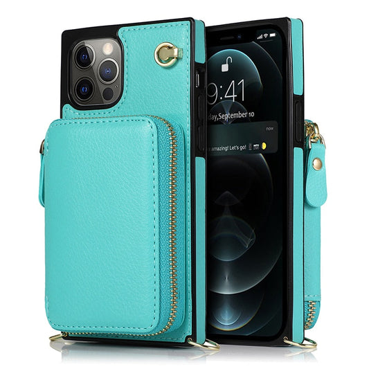 iPhone Crossbody Zipper Wallet Case